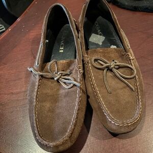 Coach Brown Suede Mocassin Driving Loafers Men's Slip‎ On Shoes